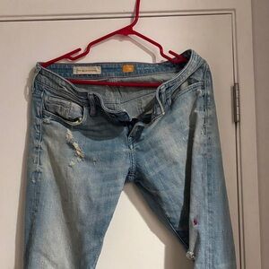 Pilcro Light Blue Distressed Boyfriend Jeans